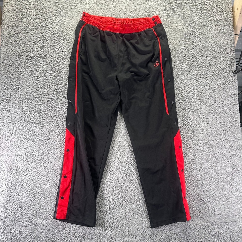 Vintage And1 Breakaway Pant Mens XL Black Polyester Track Straight Basketball